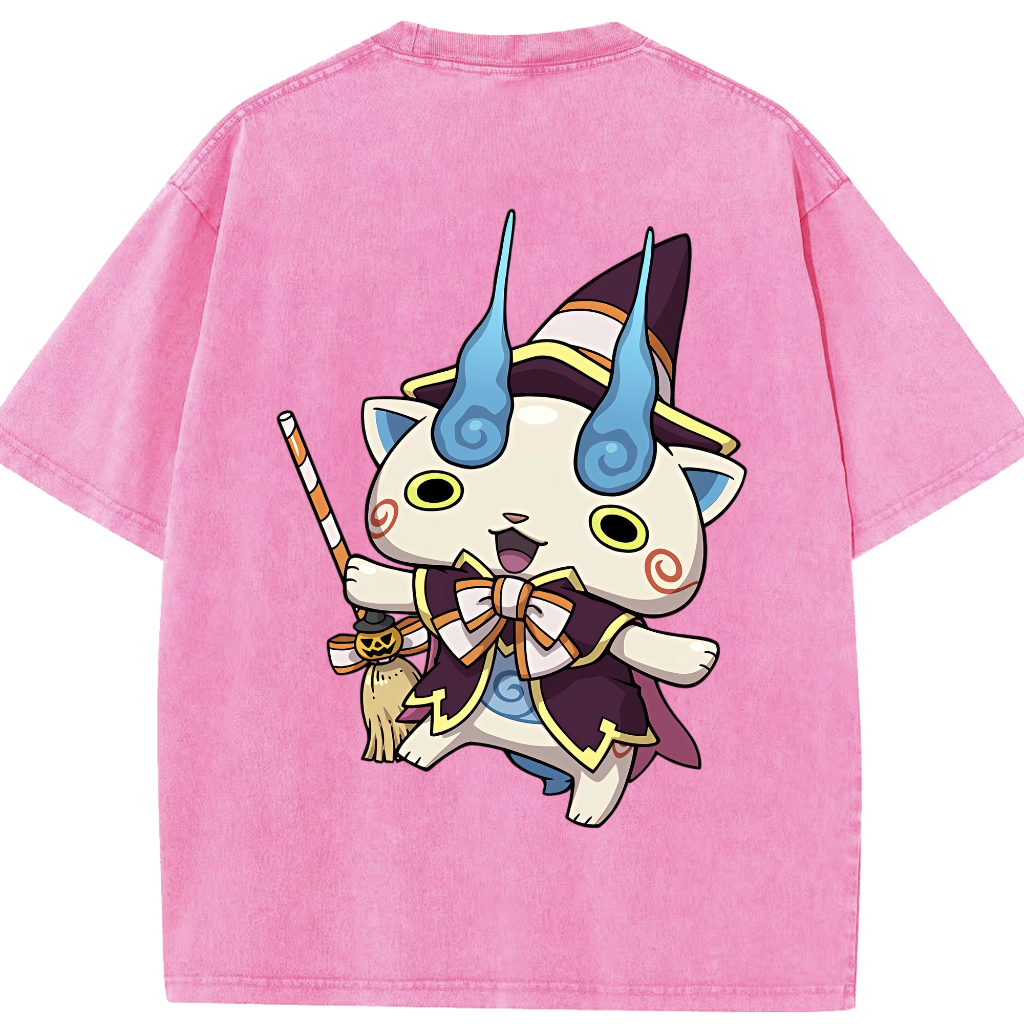（画像用） 妖怪ウォッチ Yo-kai Watch 綿100% ヴィンテージ風 半袖Tシャツ（背面プリント）